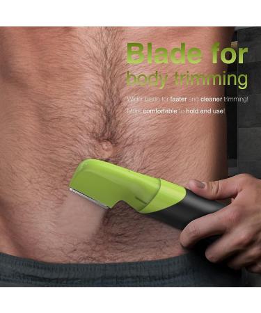 Unibono 2-in-1 Cordless Body Hair Trimmer & Clipper for Men - Electric Self-Sharpening Grooming Kit for Beard, Face, & Chest - Wet/Dry Shaver for Sensitive Areas - Black - Buy Online on SooperMarket.com