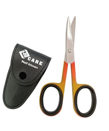 YSCARE Cuticle Nail Scissors Curved Blade Stainless Steel Beauty Scissors for Manicure Pedicure Grooming Finger & Toe Nail Eyebrows Nose Beard Hair Trimming (Multi)