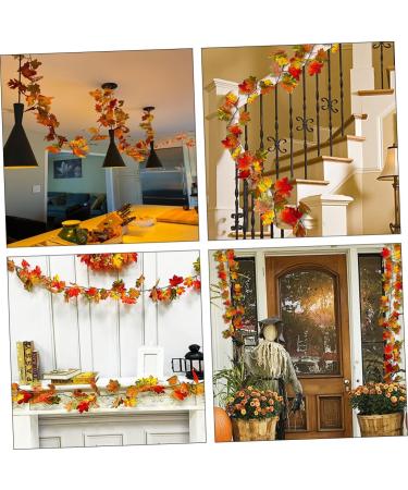 Cabilock 2 Pcs Simulated Maple Leaf Rattan Halloween Garland Maple Leaf Vines Silk Flower Artificial Ornament - Buy Online on SooperMarket.com