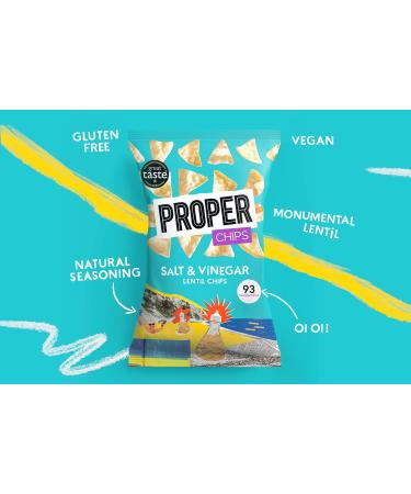 PROPERCHIPS Salt & Vinegar Lentil Chips - 85g (Pack of 1) | Vegan & Gluten Free Snacks - Buy Online on SooperMarket.com