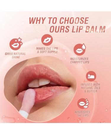 BANGFENG Big Brush Head Hydrating Lip Glow Oil - Cherry Tint | Nourishing & Plumping Lip Gloss Balm for Long Lasting Hydration - Buy Online on SooperMarket.com