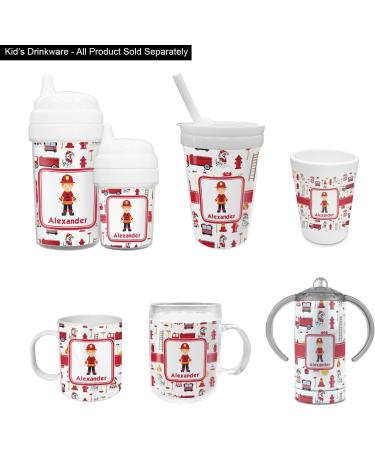 Personalized Firefighter Toddler Sippy Cup - Customizable Kids Drinkware - Buy Online on SooperMarket.com