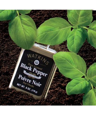 Watkins Gourmet Spice Tin - Pure Ground Black Pepper 6 oz. Tin - 1-Pack - Buy Online on SooperMarket.com