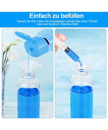 10 Empty Travel Flashing Containers with Folding Lids | Cosmetic Bottles Set with Funnel Pipette & Labels for Travel - Buy Online on SooperMarket.com