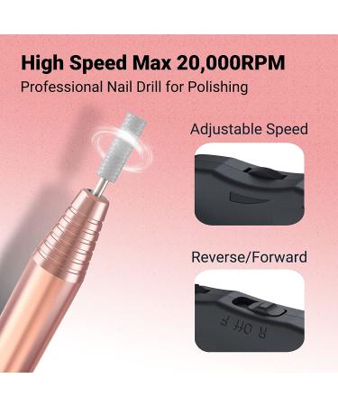 Melodysusia 11-in-1 Electric Nail File Set - Professional Gel Nail Cutter & Pedicure Kit for Nail Studios & DIY Manicures | Golden D-PROFI - Buy Online on SooperMarket.com