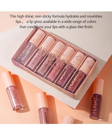 Lip Gloss Set: 6 Pcs Liquid Lipstick Sets - Long Lasting, Non-Sticky, Plumping Lip Gloss - Hydrating, High Shine Tinted Lip Gloss (Set A) - Buy Online on SooperMarket.com