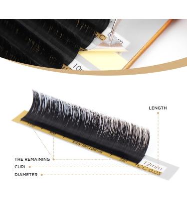 LASHVIEW Easy Fan Volume Lashes - Silk Semi-permanent Handmade Auto-Fan Eyelashes (0.07-C 8-15mm Mixed) for Professional Salon Use - Buy Online on SooperMarket.com