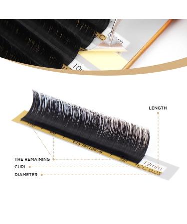 Premium LASHVIEW CC Curl 0.03mm Eyelash Extensions | 8-15mm Mixed Lengths | Faux Mink Russian Volume Lashes | Professional Salon Use - Buy Online on SooperMarket.com