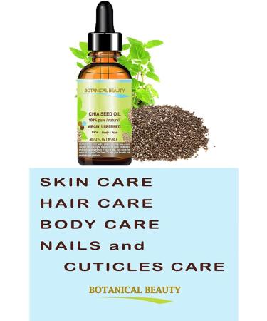 Organic Chia Seed Oil - 100% Pure Cold Pressed Carrier Oil for Skin Hair and Nail Care | Omega 3 6 9 & B-Vitamins | 1 Fl Oz (Pack of 1 - Buy Online on SooperMarket.com