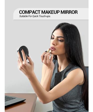 Getinbulk Compact Magnifying Mirror Set - 12 Pcs Double-Sided 1X/10X Magnification PU Leather - Black - Buy Online on SooperMarket.com