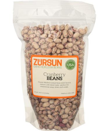 Zursun, Beans Cranberry, 24 Ounce
