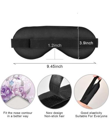 Haskirky Light Blocking Eye Mask - Breathable & Adjustable for Men and Women | Ideal for Travel, Yoga, Meditation | Retro Purple Flow - Buy Online on SooperMarket.com