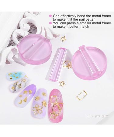 Buy Nail Art Minted Form Metal Frame - 2 Pieces Nail Metal Curve Making Kit for Stamping & Decorating - Buy Online on SooperMarket.com
