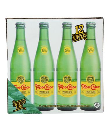 Topo Chico Water Sparkling Mineral Lime 12 Fl Oz 12 Pack Twist of Lime 12 Fl Oz (Pack of 12)