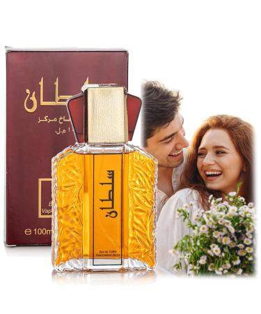 Dubai Men's Perfume - Elegant & Long Lasting Scent 100ml Arabian Cologne for Men Sultan Eau de Vapurisateur Spray Arabian Perfume Oil Sultan Gold Perfume Oil (1 Pack)