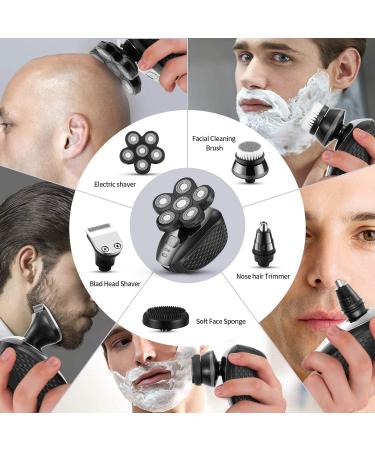 Upgraded 5-in-1 Bald Head Shaver & Grooming Kit for Men - Cordless, Waterproof Electric Razor - Buy Online on SooperMarket.com