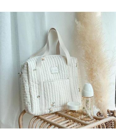 NewDVMMSS Soft Cotton Diaper Bag Carrier | Embroidered Children's Room Storage & Toy Organizer for Travel - Buy Online on SooperMarket.com