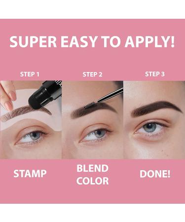 Luxillia Eyebrow Stamp Stencil Kit: Dual-Color, Waterproof, Sweatproof - Blonde + Taupe - Buy Online on SooperMarket.com