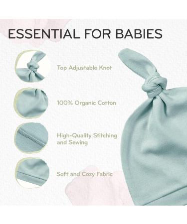 KiddyCare Organic Cotton Baby Hats - Costal Breeze (Charcoal Amber Teal) - 0-12 Months - Buy Online on SooperMarket.com