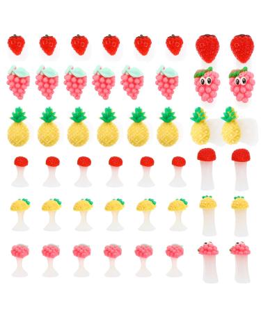 FRCOLOR Toe Separators Silicone Nail Art Finger Separators Nail Polish Toe Spacers Silicone Spacers Dividers Fruit Shape Nail Stretchers for Nail Polish Nail Art DIY Pedicure Tool 24PCS As Shown 24pcs