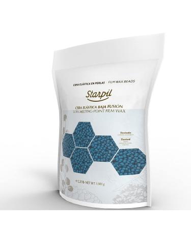 Starpil Blue Hard Wax Beads 1000g - Stripless Wax Beans Refill for Hair Removal - Professional Low Temperature Film Wax - 2.2lb Bag - Buy Online on SooperMarket.com