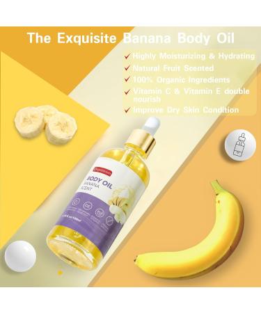 2 Pack Body Banana Juice Oil - Hydrating Vitamin C & E After Shower Moisturizer for Women - International Shipping - Buy Online on SooperMarket.com