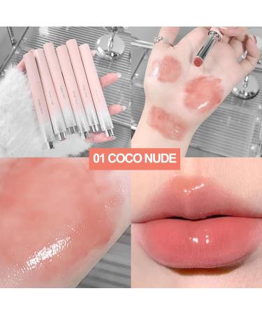 6 Colors Dewy Melting Lipstick - High-Shine Glossy Finish Lip Color for Women | Vivid Color & Wet Look Lip Makeup - Buy Online on SooperMarket.com