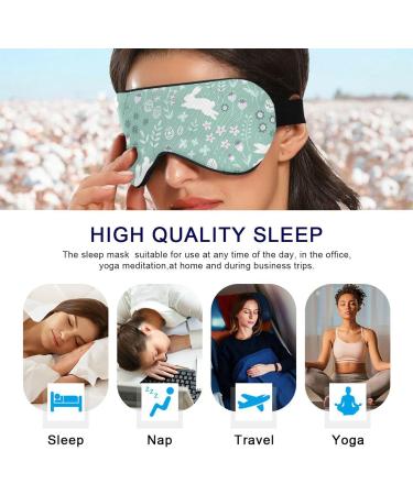 Haskirky Light Blocking Eye Mask for Deep Sleep - Breathable & Adjustable for Men and Women - Ideal for Travel, Yoga, Meditation - Cute Rabbit Design - Buy Online on SooperMarket.com