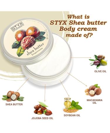 STYX Shea Butter Body Cream - Organic Hydrating Lotion for Dry Skin with Jojoba Olive & Macadamia Oil - Vegan & 100% CO2 Neutral - Made in Austria - Buy Online on SooperMarket.com