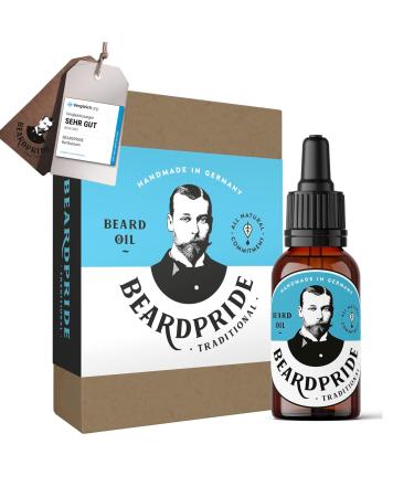 Beardpride beard oil men - the original beard oil from the barbershop - Our beard care oil makes the beard soft - 100% natural oil - Beard oil ideal gift for men (traditional 30ml) traditional 30 ml (1 Pack)