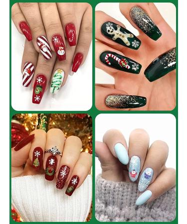 Christmas Nail Art Sequins Sticker - Santa Claus, Snowflake, Elk Decals - Winter Nail Decor - Buy Online on SooperMarket.com