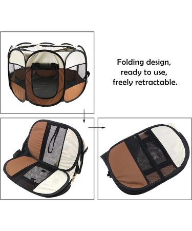 SING F LTD 72x72x45cm Dog Puppy Cat Pet Playpen - Portable Fabric Folding Fence for Indoor & Outdoor Exercise Enclosures - Buy Online on SooperMarket.com