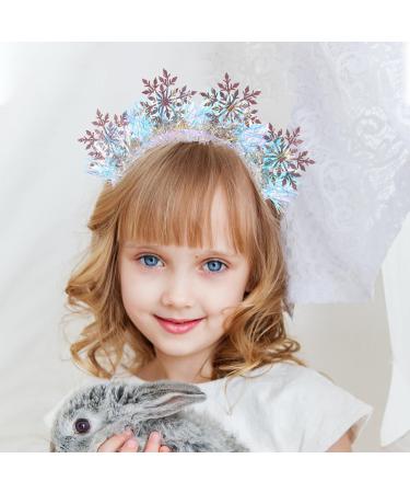Christmas Snowflake Headbands Glitter Tinsel Headbands Sparkling Christmas Hair Hoop Headpiece Xmas Holiday Favors for Women Costume Pink - Buy Online on SooperMarket.com