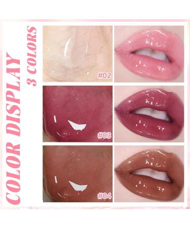 3 Colors Lip Glow Oil Set - Hydrating Tinted Lip Gloss Long Lasting Waterproof Lip Stain & Plumping Balm | International Shipping Available - Buy Online on SooperMarket.com