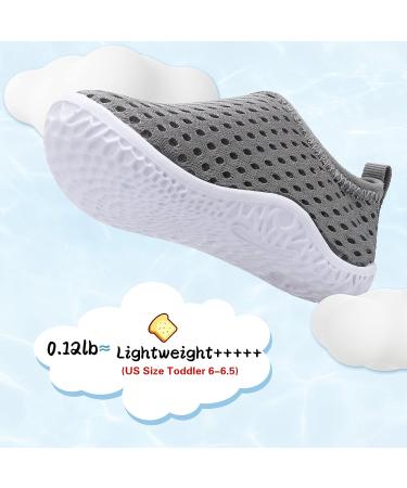 Kids Toddler Water Shoes | Barefoot Swim Beach Aqua Shoes for Boys & Girls | Quick Dry Outdoor Sports Shoes | Size 7-7.5 - Ty2 Bmeshgreyn - Buy Online on SooperMarket.com