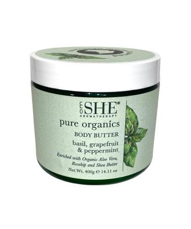 Om She Aromatherapy BASIL GRAPEFRUIT & PEPPERMINT Body Butter 14.11 oz