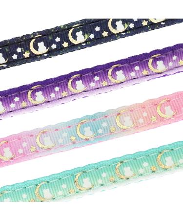 Giecooh 2 Pack Breakaway Cat Collar with Bells - Adjustable Kitten Safety Collars for Boys & Girls - Teal+Purple - 7-11 - Buy Online on SooperMarket.com