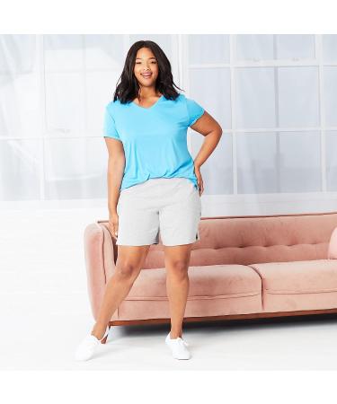 Just My Size by Hanes Women's Cotton Jersey Shorts 7 Inseam - JMS 2X Black - Buy Online on SooperMarket.com