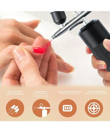 Desikixudy 1 Set Oxygen Injector Protable Airbrush for Nails Art Paint Air Compressor Nano Fog Mist Spray Manicure DIY Cake Sprayer - Buy Online on SooperMarket.com