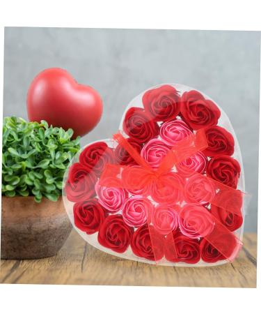FOMIYES 4pcs Valentine's Day present rose flower soap bath soap rose asmr floral scented bath soap immortal wedding decor Party Artificial soap flower plastic flower arrangement delicate 17.5x17cmx4pcs As Shownx4pcs - Buy Online on SooperMarket.com