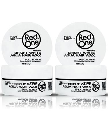 RedOne Hair Styling Aqua Wax White 150 ml | Ultra Hold | Gel Wax | Peach Scent | Maximum Control 2 PCS