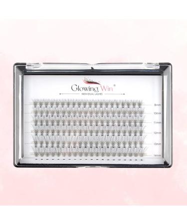 Glowing Win Individual Cluster Lashes - 120 PCS DIY Natural Eyelash Extensions | Wispy False Eyelashes 8-14mm Mix (0.07C 10D) - Buy Online on SooperMarket.com