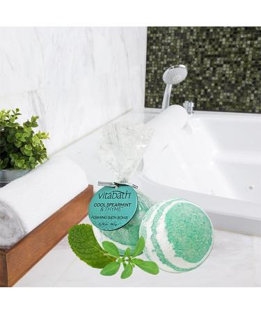 Vitabath Foaming Bath Bomb - Cool Spearmint & Thyme Aromatherapy Blend - 6 Ounce - Buy Online on SooperMarket.com