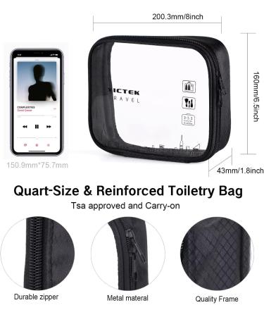 Squeezable Travel Bottles Set | TSA Approved Containers with Clear Quartz Bag | Refillable Toiletry Bottles for Liquids - Buy Online on SooperMarket.com