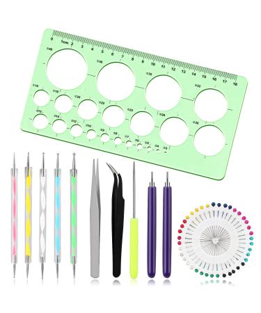 12 Pcs Paper Quilling Tools  Quilling Slotted Tools with Quilling Needle Pen  Dotting Tools  Geometry Ruler  Awl  Tweezers  Positioning Needle for Paper Quilling Crafting  DIY Card Making Project