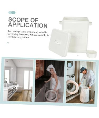 FOYTOKI Box Dispenser Lidded Storage Bin Laundry Dispenser Refillable Containers Iron White 1 count (Pack of 1) White - Buy Online on SooperMarket.com