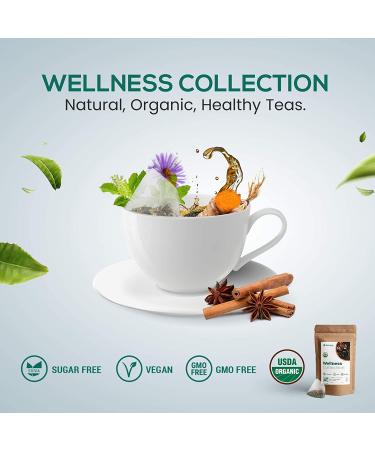 Organic Herbal Ginger Tea 70g - Herbaly Wellness Collection - 28 Count Bag - Buy Online on SooperMarket.com