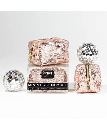 Pinch Provisions Minimergency Kit For Her - 17 Essential Items in Compact Rose Gold Pouch - Perfect Gift for Parties and Birthdays - Buy Online on SooperMarket.com