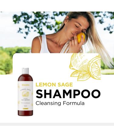 Sulfate Free Lemon Sage Shampoo for Oily Hair - Deep Cleansing Clarifying Shampoo with Keratin and Tea Tree Oil for Men and Women - Buy Online on SooperMarket.com