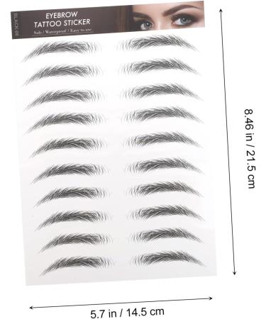 BELLIFFY 10pcs Imitation Eco Eyebrow Sticker Beauty Eyebrows Grooming Stickers Eyebrow Stickers Creative Eyebrows for Women Water Transfer Eyebrow Sticker Women Fake Eyebrows Black Eyebrows - Buy Online on SooperMarket.com